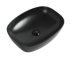 Раковина Aquanet Fine 273682-1-MB 50 x 38 x 14 см, накладная, черный матовый