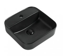 Раковина Aquanet City 273669-2-MB 39 см, накладная, черный матовый