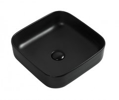 Раковина Aquanet City 245837-1-MB 38.5 см, накладная, черный