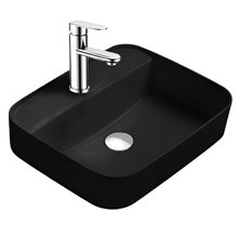 Раковина Aquatek Вега AQ5506-MB, 50 см, фарфор, цвет черный матовый