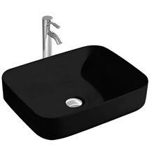 Раковина Aquatek Вега AQ5515-MB, 50 см, фарфор, цвет черный матовый