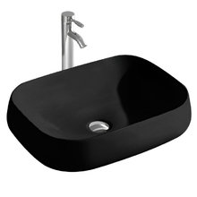 Раковина Aquatek AQ5526-MB, 56 см, фарфор, цвет черный матовый