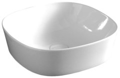 Раковина ArtCeram Ghost GHL001 01 00, накладная, цвет белый глянцевый, 42 х 42 х 12.5 см