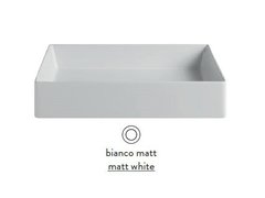 Раковина ArtCeram Scalino 55 SCL002 05 00, накладная, цвет белый матовый, 55 х 38 х 11,5 см