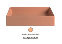 Раковина ArtCeram Scalino 55 SCL002 13 00, накладная, цвет - arancio cammeo (оранжевый камео), 55 х 38 х 11,5 см