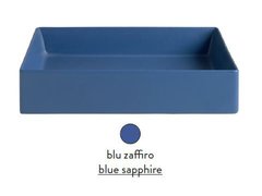 Раковина ArtCeram Scalino 38 SCL001 16 00, накладная, цвет blu zaffiro (синий сапфир), 38 х 38 х 11.5 см