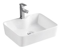 Раковина Azario 48 см накладная, без перелива, 1 отверстие, белый, AZ-2010 SP