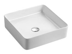 Раковина Azario 40 см накладная, без перелива, белый, AZ-2179
