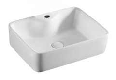 Раковина Azario 49 см накладная, без перелива, 1 отверстие, белый, AZ-4569A