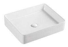 Раковина Azario 51 см накладная, без перелива, белый, AZ-2178