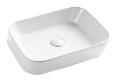 Раковина Azario 50 см накладная, без перелива, белый, AZ-2242