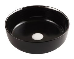 Раковина Azario 38.5 см накладная, без перелива, черный, AZ-4003