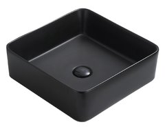 Раковина Azario 41.5 см накладная, без перелива, черный, AZ-7050DMB