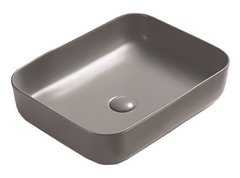 Раковина Azario 50 см накладная, без перелива, светло-серый, AZ-78109MH