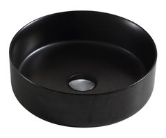 Раковина Azario 35.5 см накладная, без перелива, черный матовый, AZ-3134-MB