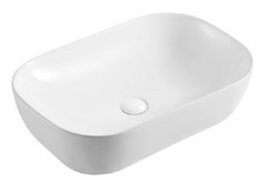 Раковина Azario 49 см накладная, без перелива, белый, AZ-2143