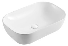 Раковина Azario 50.5 см накладная, без перелива, белый, AZ-2143SP