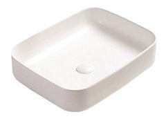 Раковина Azario 50 см накладная, без перелива, белый, AZ-78109