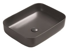 Раковина Azario 50 см накладная, без перелива, серый матовый, AZ-78109MDH