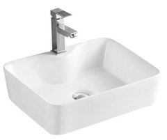 Раковина Azario 48 см накладная, без перелива, 1 отверстие, белый, AZ-2010