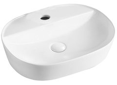 Раковина Azario 50 см накладная, без перелива, 1 отверстие, белый, AZ-2202SP