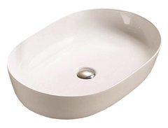 Раковина Azario 60 см накладная, без перелива, белый, AZ-2143PSP