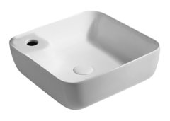 Раковина Azario 43 см накладная, без перелива, 1 отверстие, белый, AZ41267