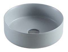 Раковина Azario 35.5 см накладная, без перелива, серый матовый, AZ-3134-MFG