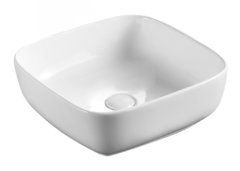 Раковина Azario 40 см накладная, без перелива, белый, AZ41016