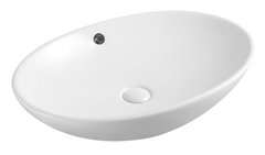 Раковина Azario 62.5 см накладная, с переливом, белый, AZ-3077