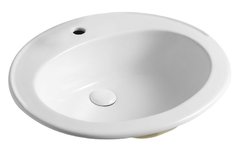 Раковина Azario 56.5 см без перелива, 1 отверстие, белый, AZ-404