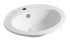 Раковина Azario 56.5 см с переливом, 1 отверстие, белый, AZ-T808