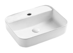 Раковина Azario 50.5 см накладная, без перелива, 1 отверстие, белый, AZ2231