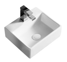 Раковина Azario 33.5 см накладная, без перелива, 1 отверстие, белый, AZ-4549