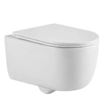 Унитаз BERGES подвесной Tornas Rimless 53 см, сиденье дюропласт Tornas Slim SO, микролифт, быстросъём, 082137