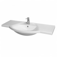 Раковина Aquaton Лацио 1A701931LC010, 110 см, искусственный камень, крыло справа/слева, белая