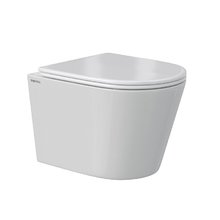 Подвесной безободковый унитаз Berges Vita Rimless 082255, крышка микролифт, цвет белый