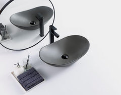 Раковина BelBagno BB1404-H311 накладная 60 х 36 х 15 см, цвет серый матовый