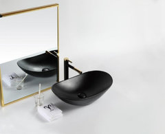 Раковина BelBagno BB1404-H301 накладная 60 х 36 х 15 см, цвет чёрный матовый