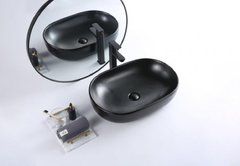 Раковина BelBagno BB1084-H301, 60 x 42 см, накладная, цвет чёрный матовый