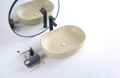 Раковина BelBagno BB1084-H316, 60 x 42 см, накладная, цвет бежевый матовый