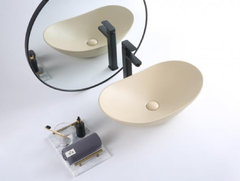 Раковина BelBagno BB1404-H316 накладная 60 х 36 х 15 см, цвет бежевый матовый