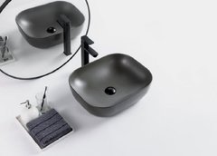 Раковина BelBagno BB1302-H311, 50 х 40 см, накладная, цвет серый матовый