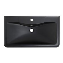 Раковина BelBagno 80 см, литьевой мрамор, цвет черный матовый, BB800/455-LV-ART-ALR-NERO