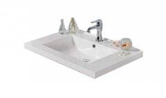 Раковина BelBagno Dublin DUB-850-LVB, 85 x 52 x 17 см, искусственный мрамор, цвет белый