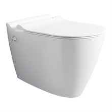 Подвесной безободковый унитаз Bien Mineral MNKA052N1VE0W3000, с функцией биде, со встроенным смесителем, крышка микролифт, белый