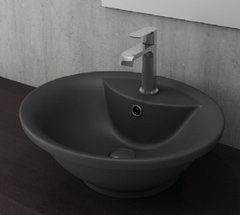 Раковина Bocchi Verona 1046-020-0126, 50 см, фарфор, антрацит матовый