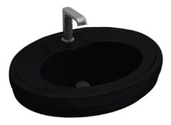 Раковина Bocchi Loreto 1048-004-0126, 60 см, фарфор, черная матовая