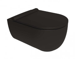 Подвесной безободковый унитаз Bien Vokha MDKA052N1VP1B7000, с функцией биде, крышка микролифт, цвет - черный матовый