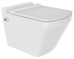 Подвесной безободковый унитаз Bien Neptun NPKA052N1VE0W5000, со встроенным смесителем, с функцией биде, крышка микролифт, белый